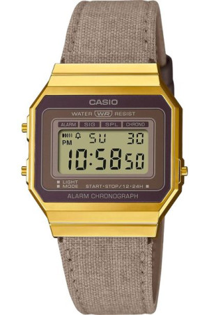 Zegarek marki Casio model A700WE kolor Brązowy. Akcesoria Dla obu płci. Sez