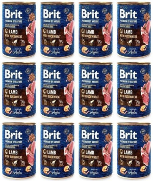 Brit Premium By Nature Lamb Jagnięcina 12 x 400 g