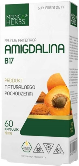 Medica AMIGDALINA pestki moreli WITAMINA B17 60kap