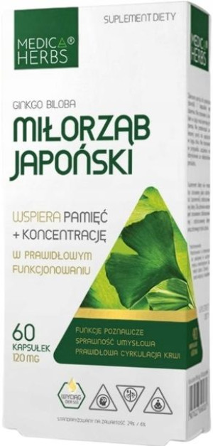 MEDICA HERBS MIŁORZĄB JAPOŃSKI 120mg 60 kapsułek