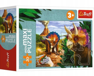 Puzzle 20 miniMAXI Świat Dinozaurów v3 Triceratops