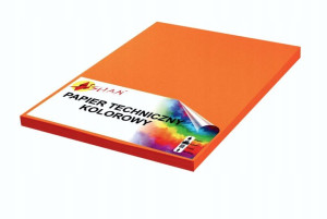 Papier techniczny A4 220g pomarańczowy2 50 arkuszy