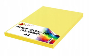 Papier techniczny A4 270g żółty 50 arkuszy
