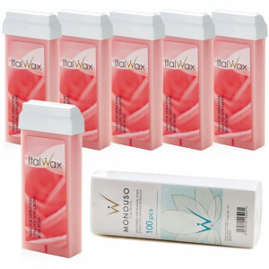 6x WOSK W ROLCE Italwax 100ml ROSE + PASKI 100szt