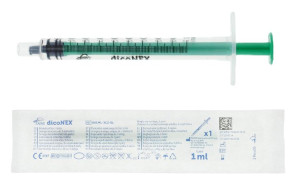 dicoNEX Strzykawka 3-częściowa luer 1ml - 100 szt.