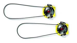 Klamry TECNO-3 PUSH SHORT biało-pomarańczowe (MTB DRAKO (2), WIRE (2), MTB