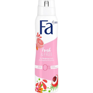 Fa Fresh&Free 48h dezodorant w sprayu o zapachu grapefruita i liczi 150ml