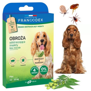 Obroża Na Pchły Kleszcze Insekty Dla Psa 10-20kg
