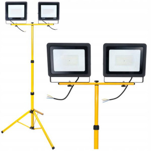 Halogen Naświetlacz LED 2x 100W + Statyw Budowlany