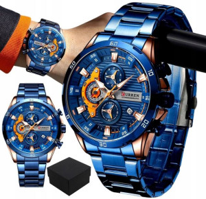 Zegarek męski CURREN Chronograf Bransoleta box