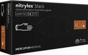 Rękawice Mercator black XL czarne 100szt MOCNE