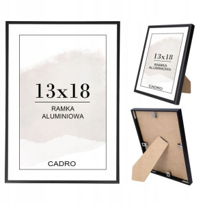 Ramka na zdjęcia 13x18 ramki aluminiowa czarna