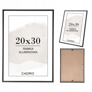 Ramka na zdjęcia 20x30 ramki aluminiowa czarna
