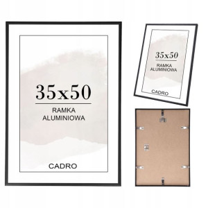 Ramka 35x50 ramki na zdjęcia B3 aluminiowa czarna