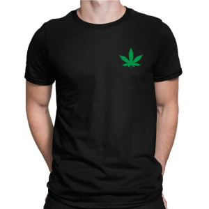 Koszulka męska MARIHUANA LISTEK na piersi