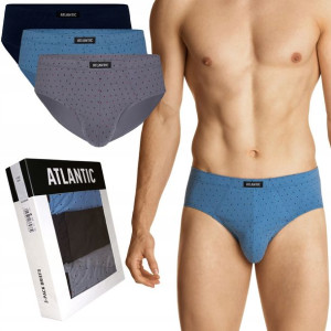 Atlantic Slipy męskie Bawełna 3MP-146 Sz/Gr/N L