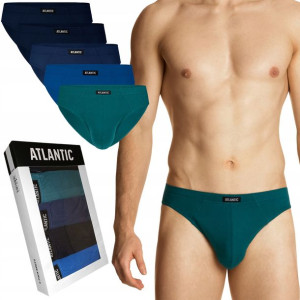 Atlantic Bawełniane Slipy męskie majtki 5-Pac L