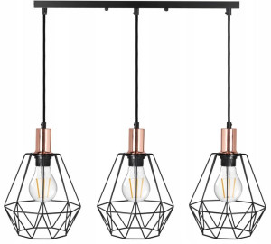 Lampa wisząca sufitowa LED żyrandol loft diament