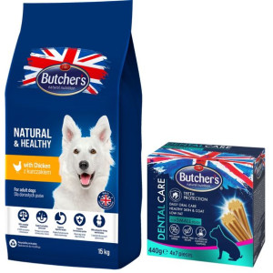 BUTCHER'S z kurczakiem dla psiaka 15kg + GRATIS