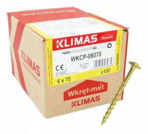 Wkręty Ciesielskie Talerzowe Torx 6x70 100 Szt