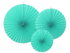 ROZETY Pastelowe Tiffany blue Wystawa Sesja