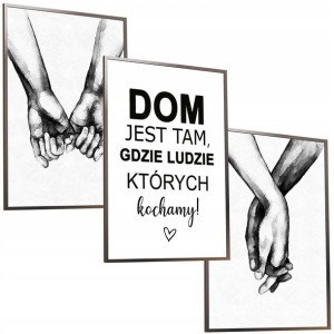 50x40 Obrazy Ramie Plakaty Ramka Dłonie Dom Love