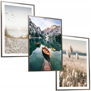 50x40 Obrazy Ramie Plakaty Ramka Boho Łódka Pampas
