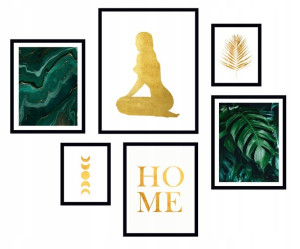 6x Obrazy W Ramie Plakaty Ramka Boho Home Monstera