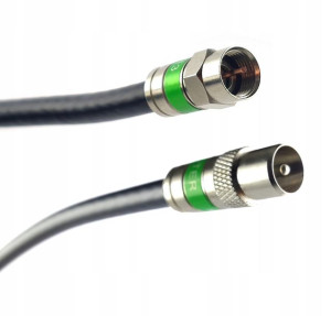 Gotowy kabel DVB-T złącze F - Wtyk TV kompresyjne | 10m