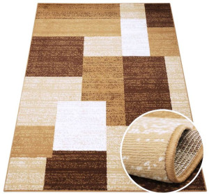 Dywan Beta 03 patchwork brązowy / beżowy 120x170