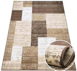 Dywan Beta 03 patchwork czekoladowy 80x150