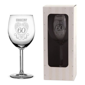 Kieliszek do wina 300 ml z grawerem 60 ur. serce