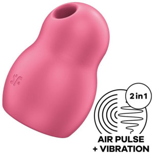 Satisfyer Pro To Go 1 Double Air Pulse Stimulator & Vibrator - Red