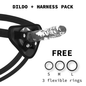 Xray Harness + Clear Cock 18cm X 4cm