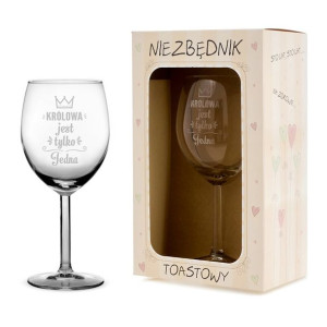 KIELISZEK DO WINA 440 ML Królowa jest tylko jedna