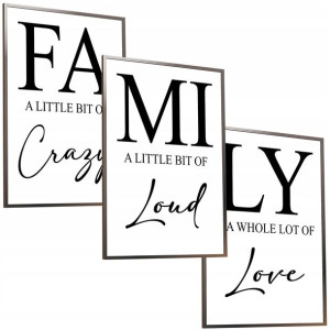 30x40 Obrazy W Ramie Plakaty Ramka Rodzina Family Napis Lov