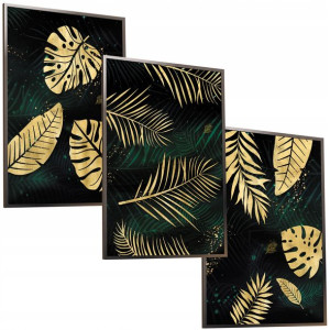 30x40 Obrazy W Ramie Plakaty Ramka Obraz Złota Monstera