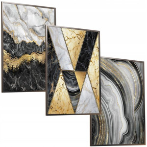 30x40 Obrazy W Ramie Plakaty Ramka Obraz Srebrny Marmur