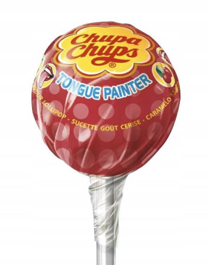 1 szt. Chupa Chups lizak farbujący smak wiśniowy