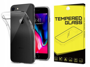 Etui Slim CASE + 9H Szkło Hartowane - iPhone 7 / 8