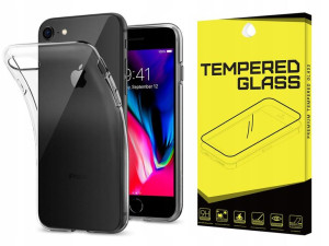 Etui Slim CASE + 9H Szkło Hartowane - iPhone 7 / 8