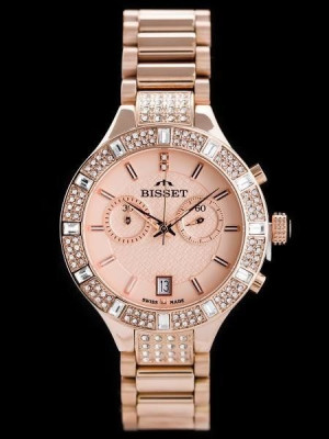 ZEGAREK DAMSKI BISSET BSBE18 - rosegold (zb547e)