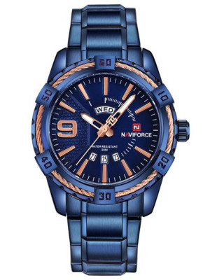 ZEGAREK MĘSKI NAVIFORCE - NF9117 (zn059e) - navy blue + box