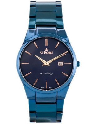 ZEGAREK G. ROSSI - 8245B2-6F3 (zg259g) navy blue + BOX