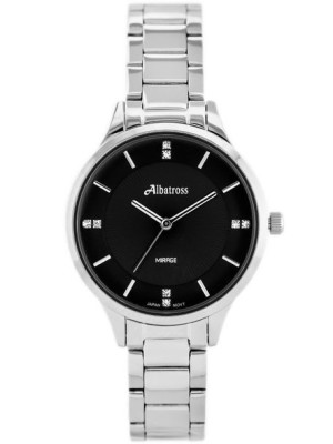 ZEGAREK DAMSKI ALBATROSS Mirage ABBC02 (za538c) silver/black