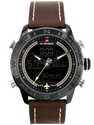 ZEGAREK MĘSKI NAVIFORCE - NF9144 (zn077d) - brown/black + box