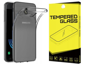 Samsung J3 2017 Pancerne etui Clear case +szkło 9H