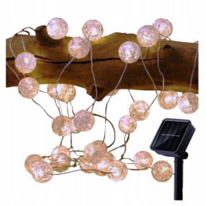 Girlanda Solarna Ogrodowa Żarówki Kulki 40x Led