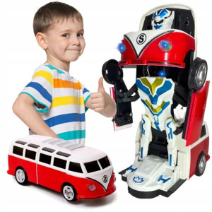 Autobus Auto Robot Transformacja Światła Dźwięk
