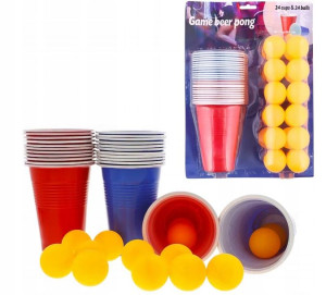 Gra Beer Pong Piwny Ping Pong 24 Kubki 24 Piłki
